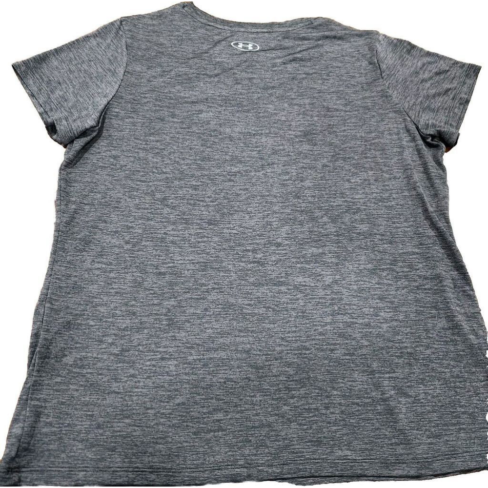 Under Armour Heat Gear Mens Shirt Loose Fit Gray Short Sleeve XL Logo Graphic - Picture 6 of 6